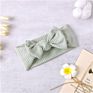 Organic Cotton Bow Knot Knitted Ribbed Baby Headband for Babies