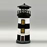 Outdoor Solar Powered Resin Craft Lighthouse Lights Outdoor Solar Night Light Rolling Light Led Garden Ornament Home Decoration