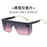 Oversized Square Sunglasses Women Men Luxury Flat Top Half Frame Large Pink Shades