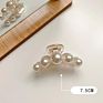 Pearl Plastic Elegant Clamp Korean Hair Claw Clip