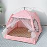 Pet Teepee Tent Foldable Bed Dog Cat House Tents