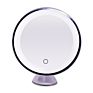 Plastic Framed Rotating Bathroom Wall Suction Cup 5X Magnification Shower Shaving Mirror