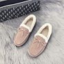 Plush Warm Women's Ladies Soft Sole Flat Soled Cotton Shoes
