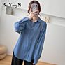 Pocket Elegant Ol Office Ladies Blusas Tops Womens Blouses Shirts