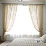 Polyester Cotton Fabric American Pastoral Style Handmade Crochet Curtains Living Room Bohemian Style Printed Curtain