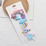 Popular 6Pcs Cute Cartoon Kid Hair Clip Soft Glue Rainbow Lollipop Unicorn Bb Children's Hair Pin