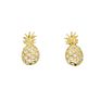 cz pineapple cherry ice cream glass key lock shape stud earring
