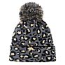 Promotion Pom Beanie Hat Premium Leopard Jacquard Knitted Beanie Keep Warm Hat