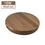 Psda Bamboo Fast Charging 10W Qi Wireless Charger Pad Walnut Docking Station Holder Stand Mciro Port for Iphone for Samsung S20