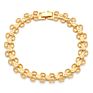 Punk 24K Gold Plated Multi Shape Bracelet Curb Cuban Chain Gold Color Brass Bracelets Bangle for Men Women Jewelry Gifts