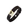 Punk Customizable Personalized Name Luxury Adjustable Buckle Mens Cow Wide Natural Wrap Genuine Leather Bracelet