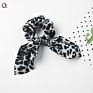 Qiyue Animal Snake Leopard Print Rabbit Ear Hair Scrunchies with Ties