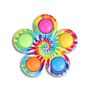 Rainbow Pop Bubble Fidget Spinner Simple Push Tie Dye Fidget Toys Silicone Spinners