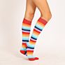 Rainbow Striped Long Socks Women Stockings Cosplay Student Kawaii High Socks Girls over Knee Stockings