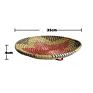 Rattan Woven Wall Decor Natural Seagrass Fruit Bowl Rattan Hanging Decorative for Home Bedroom Living Room