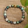 Raw Stone Necklace Handmade Africa Turquoise Mala Necklace 108 Beads Yoga Lotus Bracelet