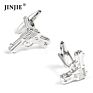 Ready to Ship Brass Material Gold and Silver Color Plated Cool Gun Shaped Cufflinks for Men