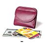 Real Leather Rfid Blocking Women Small Size Money Wallet with With Folding Coin Purse