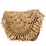 Rectangle Beach Rattan Straw Bag Woven Rattan Bags for Women Girls