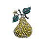 Rhinestone Pear Brooches for Women Fruit Pin Vintage Brooch 2 Colors Available Drop Shipping Price