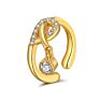 1PCS 18K gold plated ear clip women