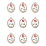 Rose Flower Charms Enamel Alloy Charms for Diy Jewelry Necklace Bracelet Making