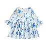 Rts Baby Girls Tie-Dye Spring Dress Little Girls Bell Sleeve A-Line Dresses Kids Clothing