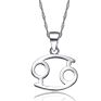 S925 Sterling Silver 12 Constellations Pendant Necklace Zodiac Sign Jewellery Gift for Women Girlfriend Couple
