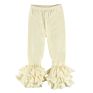 Sales Toddler Ruffle Leggings Solid Color Triple Cotton Kids Clothing Girls Ruffle Pants