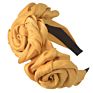 Satin Hair Accessories Women Hairband Headband Pure Satin Big Flower Hard Hair Band for Girls