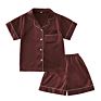 Satin Pajamas Set Kids Size Pyjamas Sleepwear for Child Silk Nighty 6028