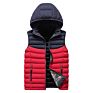 Sell Zipper Puffer Vest Jacket Men Quilted Hood Puffer Jacket Vest