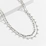 Sellingfashion Imitation Pearl Tassel Double Waist Chain Simple Cross Chain Body Chain Jewelry for Woman