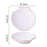 Shell-Shaped Jewelry Plate Trinket Dish Jewelry Tray Organizer Ceramics