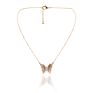 Shixin Luxury Thiny Initial Necklace Personalized Necklace Iced Out Zircon Crystal Butterfly Pendant Necklace for Women Jewelry