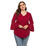 Shop Shein Arrivals plus Size Women's Blouses Long Sleeve V-Neck Loose Casual T-Shirts Top Clothing