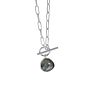 Silver 925 Gemstone Natural Stone Toggle Necklace