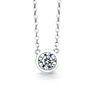 Silver Jewelry 6.5Mm round Shape Diamond 925 Silver Cubic Zirconia Necklace