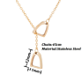 Simple Gift Jewelry Double Horse Stirrup Lariat Pendant Necklace for Your Friends with Chain