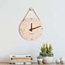 Simple Modern Creative Wall Clock Japanese Wooden Hanging Rope Clock