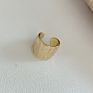 Simple No Pierced Single Piece C Shaped Wide Hammered Texted Ear Bone Clip Earring Cuff Earrings for Ladies Girls