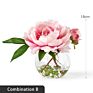 Silk Peony Bouquet Flower In Vase Floral Arrangements