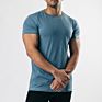 Slim Fit Black Cotton Gym Tee Workout Short Sleeve T-Shirt for Man