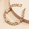 Small Butterfly Cuban Link Anklet 9Mm Iced Out Cuban Anklets Women Hip Hop Rapper Bling Foot Jewelry