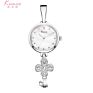Small Dial Diamond Chain Wristwatch Women Beautiful Stainless Steel Ladies Watch For