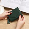 Spot Direct Short Ladies Wallet Tassel Pendant Leather Wallet Card Holders for Woman