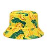 Spring and Outdoor Leisure Couple Fisherman Hat Colorful Fruit Printing Double-Sided Sun Hat