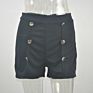 Spring and Women's Style High Waist Button Zipper Shorts Pants