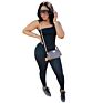 Spring One Shoulder Women Hip Jumpsuit Sleeveless One Piece Jumpsuit