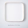 Square round Various Special Shaped White Ceramic Jewelry Dish Trinket Tray Customized Logos